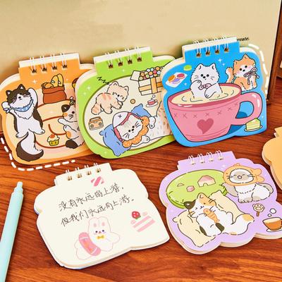 Katzen Mini Spiralnotizbücher 3,6 x 3,8 Zoll Obere Spiralbindung Notizblöcke, Cartoon 50 Seiten Notizbücher, Kawaii Notizbuch Schreibwaren für Notizen & Geschenke