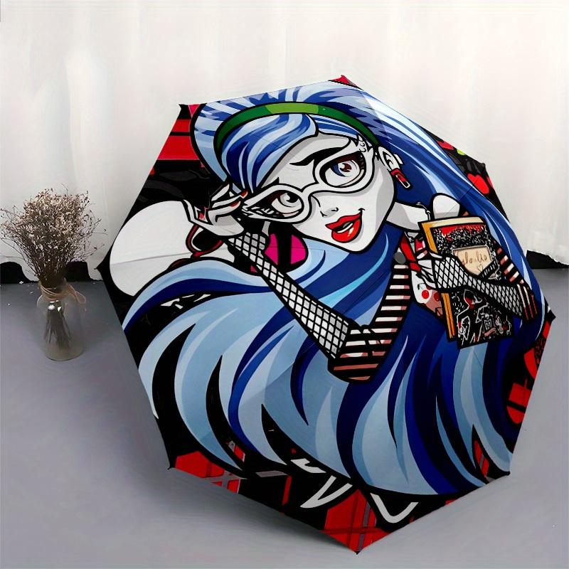 1pc Monster High Themed High-quality Umbrella,Automatic Opening and Closing Umbrella,Multi-functional Umbrella G0811102