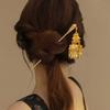 Ethnic Style Golden Tassels Hair Fork Ancient Ethnic Style Hair Sticks  Festival