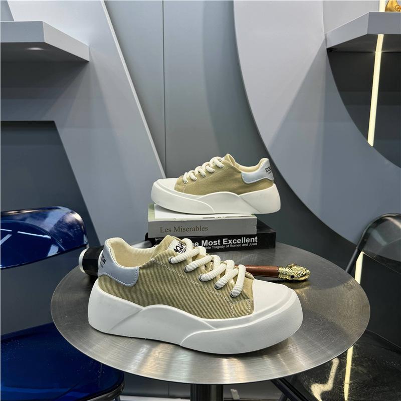Thick-soled solid color trendy shoes spring and summer new casual shoes lace-up ms
