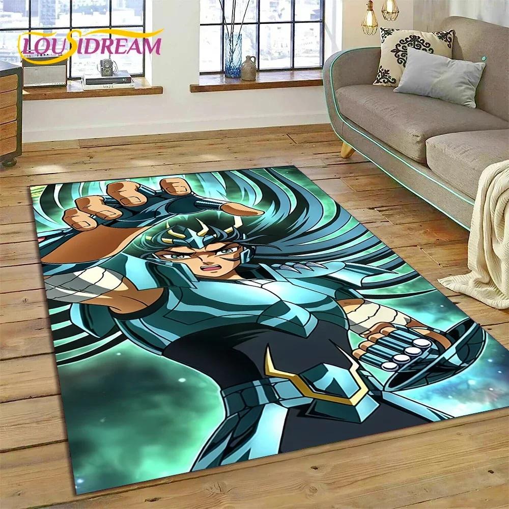 Cartoon Saint Seiya 3D Retro Anime Carpet Rug for Bedroom Living Room Home Sofa Decoration,Children Game Large Decor Floor Mat