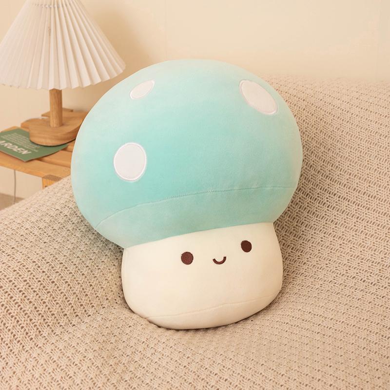 Cute Mushroom Plush Toy Soft Red Mushroom Plushie Pillow Kawaii Squishy Doll Stuffed Hugging Pillows Gift for Kids Gift