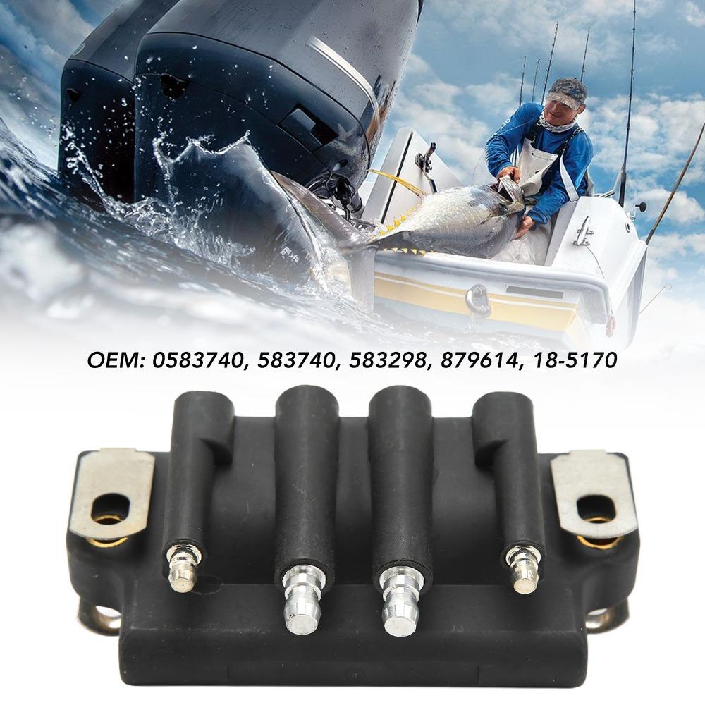 Dual Plug Wire Ignition Coil Module Replacement Part Outboard Ignition Coil Boat Engine Repair