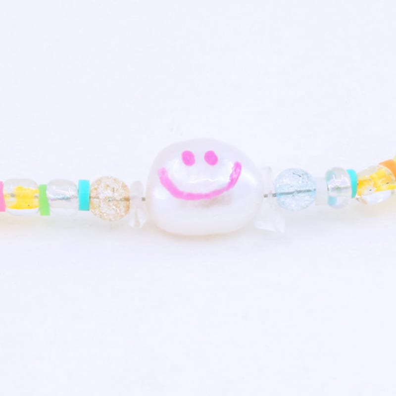 jewelCOUNTY HAPPY THINGS PINK SMILE BEADS BRACELET