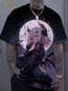 Cartoon Tattoo Meisje Patroon 3d Geprint Heren T-Shirt Oversized Sweatshirt Voor Mannen Bad Girl Harajuku Top Korte Mouw T-Shirt