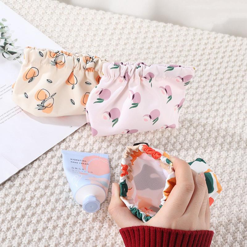 Cosmetics Coin Wire Holder Pouch Bag Portable Earphone Cards Lipsticks Storage Bag Auto Close Organizer Travel Jewelry Bag
