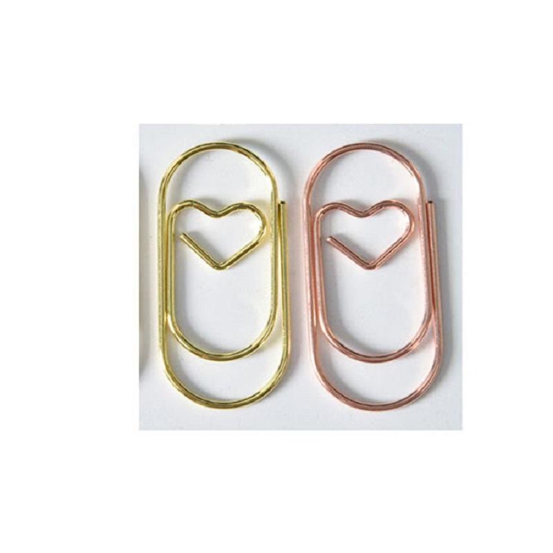 Gold-Plated Five-Pointed Star Love Paper Clips Widened Large Paper Clips Office Documents Sorting Paper Clips Metal Paper Clips