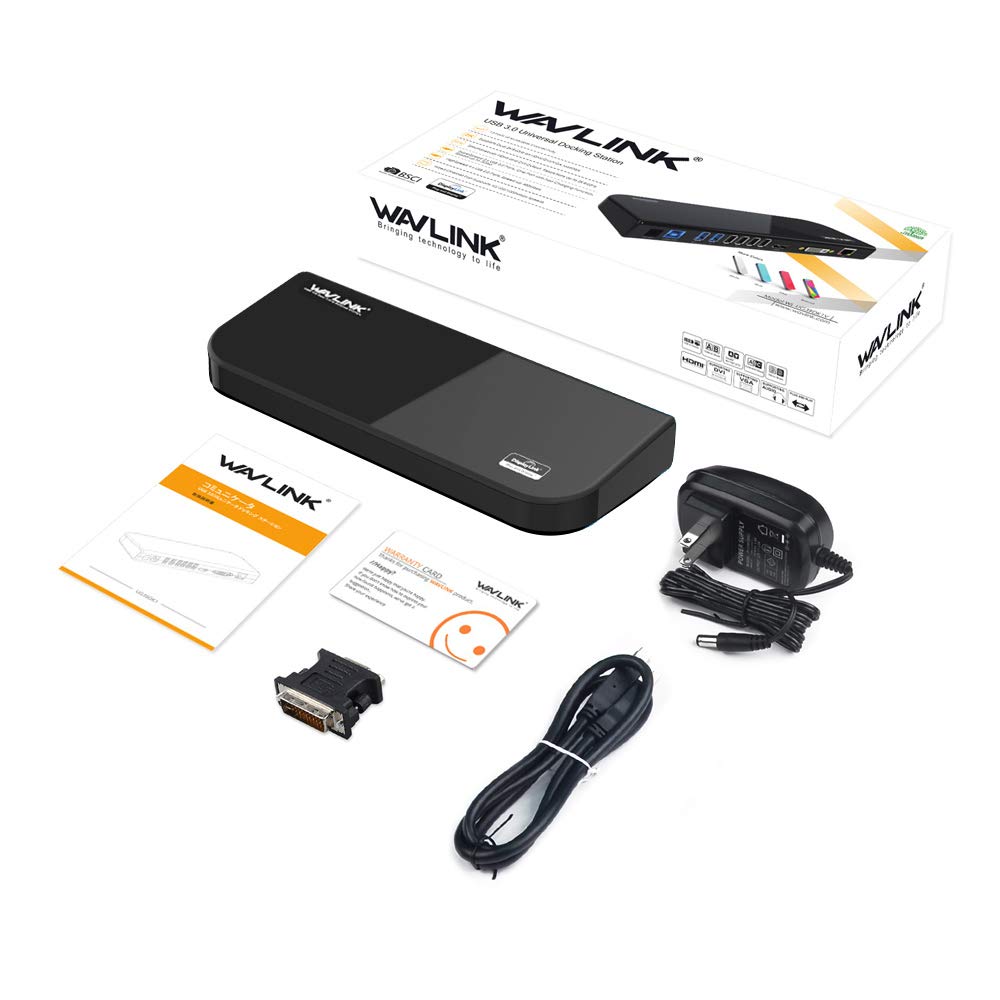 WAVLINK Docking Station Up To 2K 2048x1152 2 X Ports 4 X Ports 5Gbps Data Transfer Speed High Speed Equipped with Gigabit Ethernet Port Giga Port At 1