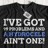 Unisex Grappig Hydrocele T-shirt Cadeaus voor Vriend Balzak Operatie Tee