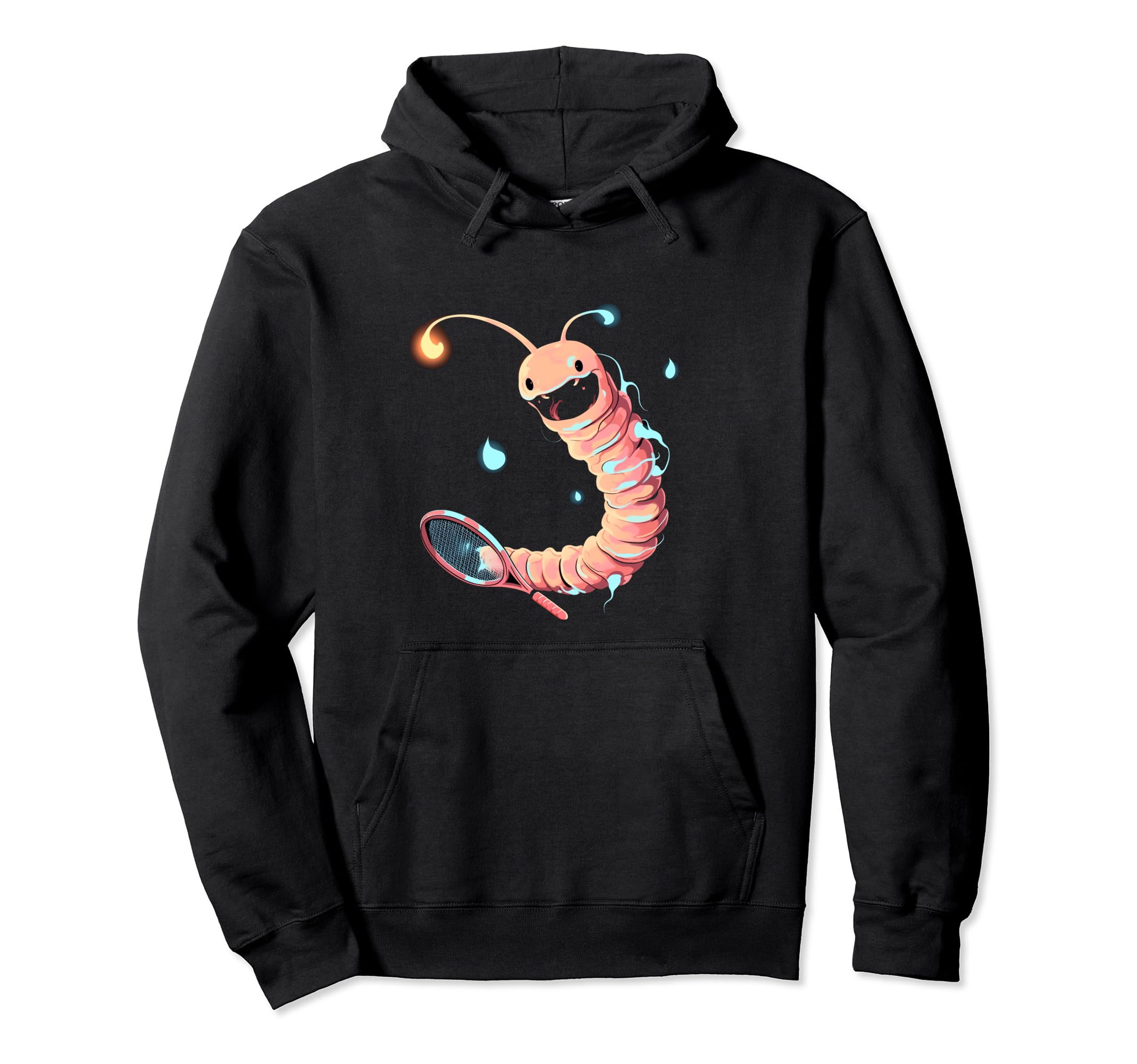 

Earthworm Tennis Racket Racket Tennis Player Worm Cute Hoodie