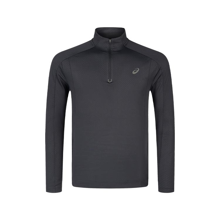 Asics Logo Outdoor Casual Pullover Long Sleeve T-Shirt Men Tops Black 2011D211-001