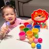 Montessori Ball and Cup Color Sorting Beads Game for Children's Early Education