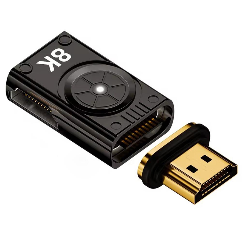 

8K 60 Гц HDMI до HDMI Кутовий Роз єм Магнітний Адаптер з Цинкового Сплаву (Правий вигин) Tarnish