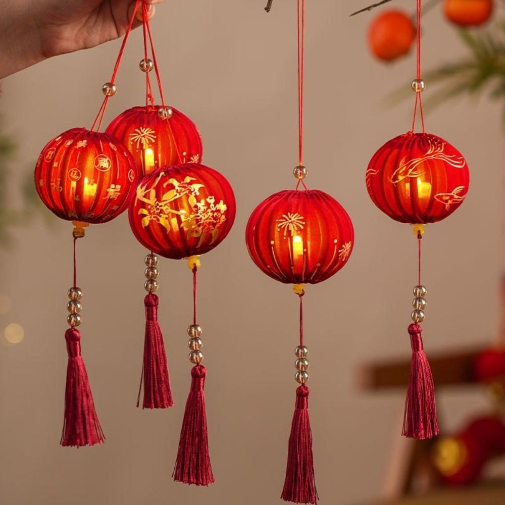 Chinese Style DIY Handheld Lantern 2026 Horse Year Lantern Hanging Ornament Spring Festival
