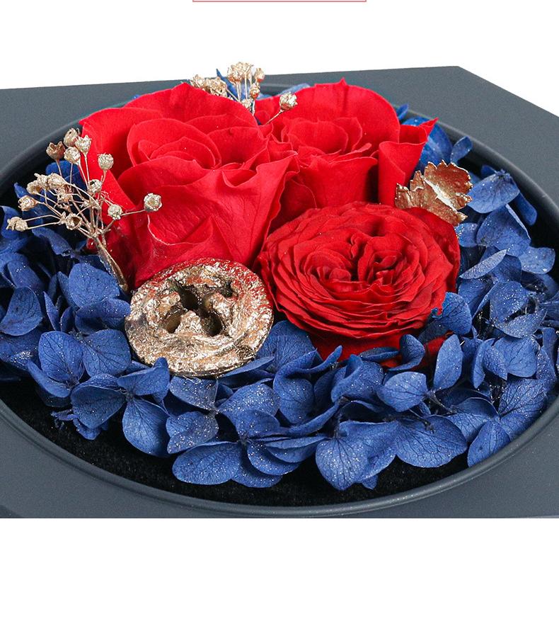 Octagonal Eternal Rose Box with Drawer, Valentine's Day Gift for Her, Portable Keepsake Storage for Earrings Rings Necklaces