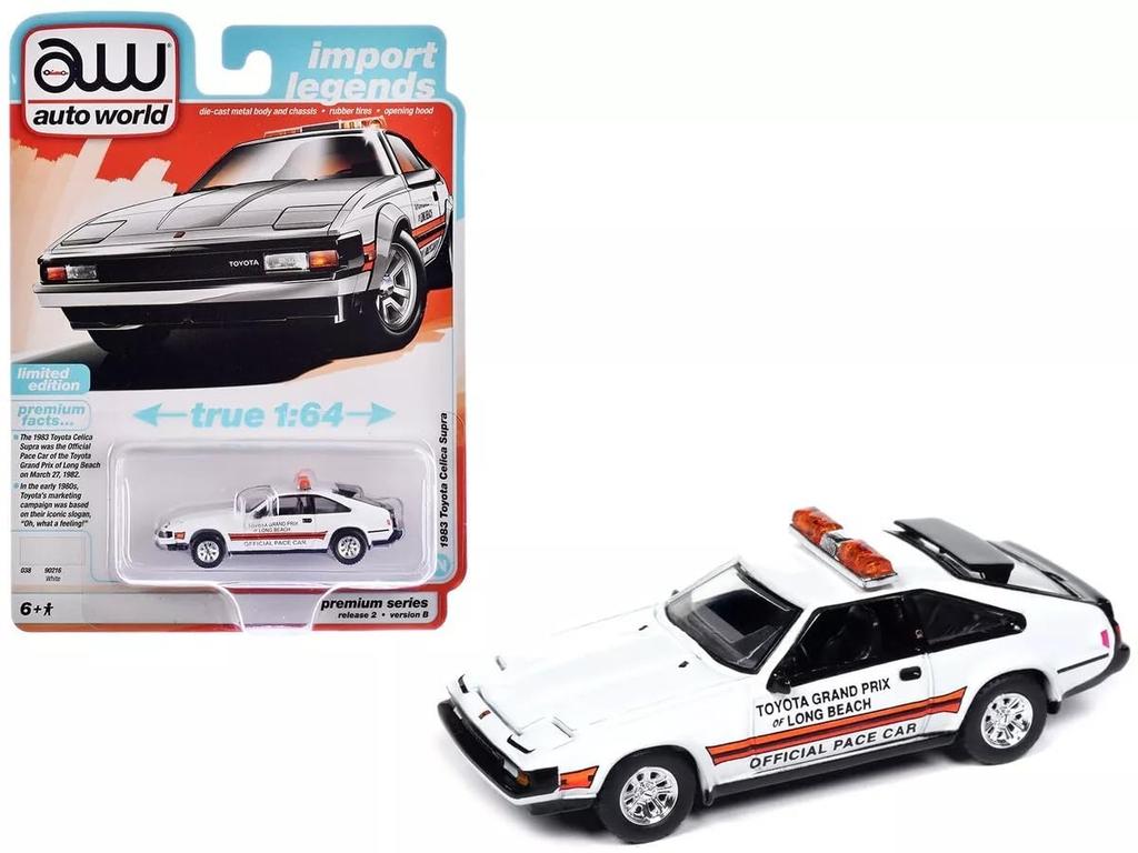 Autoworld Scale Toyota Celica Supra 70 1983 Long Beach Grand Prix Pace Car Celica Supra Autoworld Diecast Car 1/64 [Used]