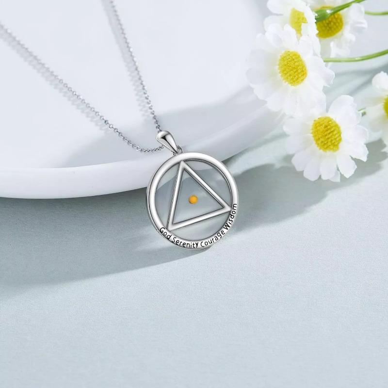 Simple Minimalist Stainless Steel Geometric Pendant Necklace For Women