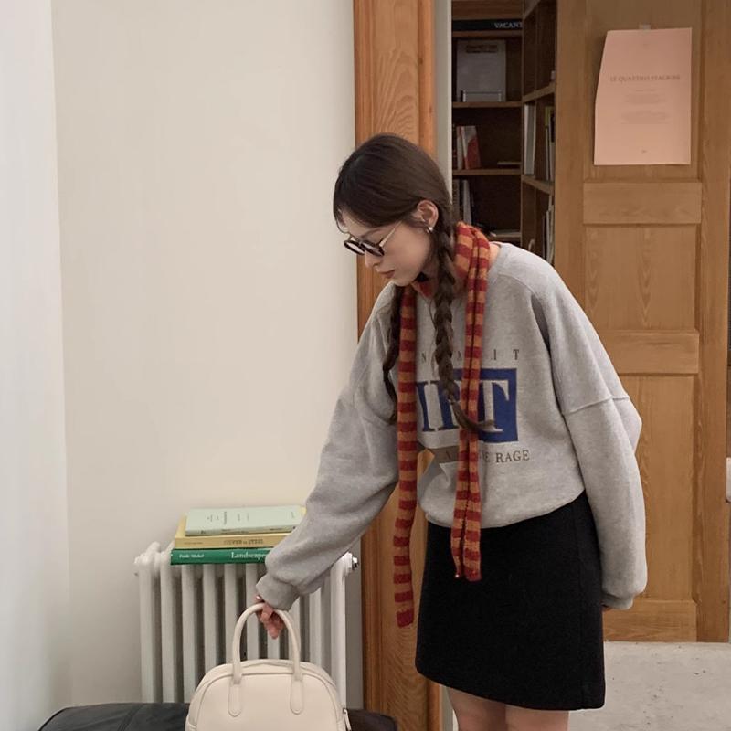 Jesienny i Zimowy Styl Pasiasty Wysokiej Klasy Wszechstronny Ciepły Szalik Koreański Styl Atmosfera Ochrona Szyi Wąski Szalik