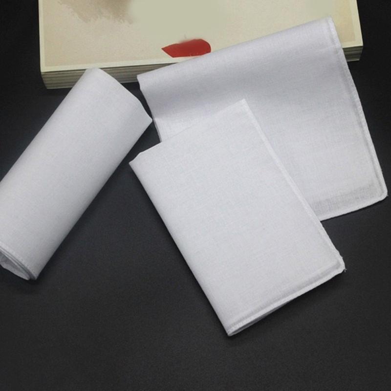 10pcs Men White Handkerchiefs From Soft Cotton Handkerchief for Maintaining Cleanliness and Fashionable