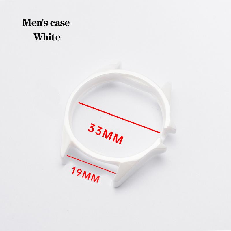ONEFor Ceramic Case Dial Digital Bezel Men's Women's Black White Watch AccessoriesMN