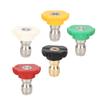 5PCS High Pressure Washer Spray Nozzle 1/4in Quick Connect 5 Colors 5 Angles for Karcher K025#