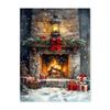Vintage Red Christmas Tree Truck Candle Decorative Posters Merry Christmas Canvas Painting Living Room Wall Art Holiday Decor
