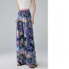 New Chinese Style Pants for Women In Summer High Waist Draping Ink Painting Wide-leg Pants To Make Them Look Slim Straight Pants