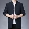 Autumn New Middle-aged and Elderly Men's Jacket Dad Jacket Long Button Coat Male Loose Large Size Jacket