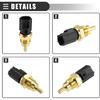 Motoforti Engine Coolant Temperature Sensor, Water Temp Sender, for MITSUBISHI Challenger K94 2.5TD 1998-2007, Metal, No.ME202053, Gold Tone