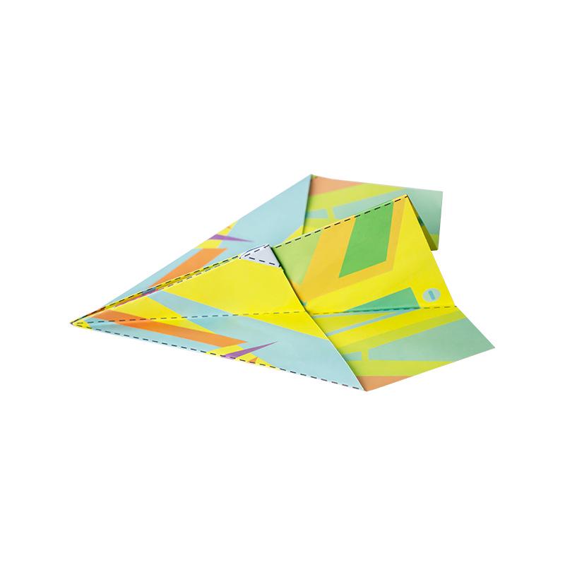 3D Origami Paper Airplane Kit - Colorful Educational Craft for Kids
