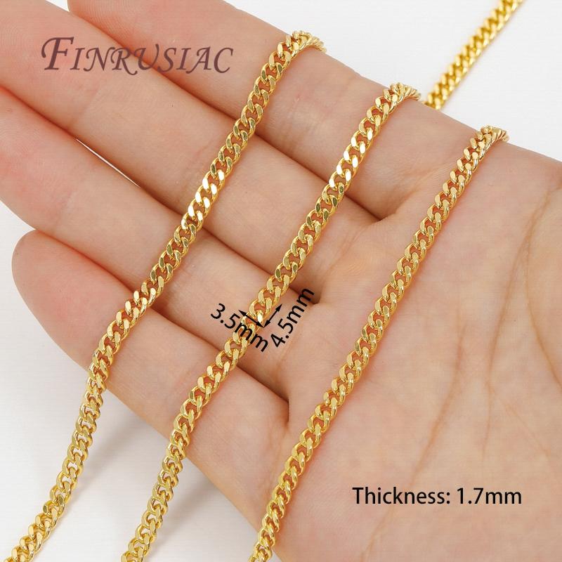 Multiple Styles 1 Meter 18K Gold Plated Brass Necklaces&Bracelets Chains Quality DIY Jewelry Accessories Chain For Needlework