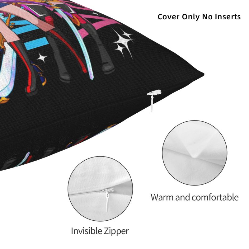 Custom Kpop Hunter Demons Pillow Covers Huntrix Cushion Cover Decoration Salon Square Pillowcase
