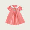 Mermaid Embroidered Doll Collar Short Sleeve Girls' Dress - Summer 2026