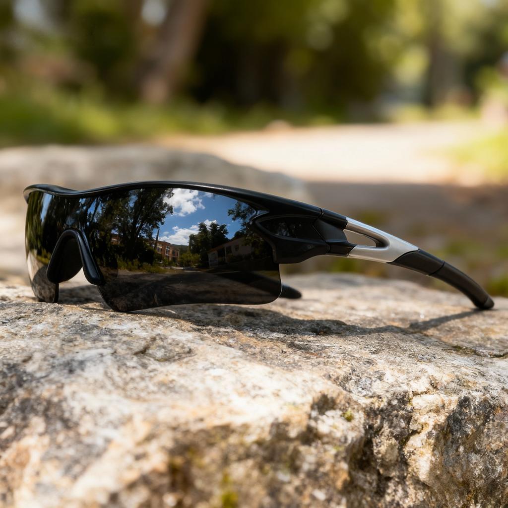 Classic Sports Sunglasses with One-Piece Wraparound UV400 Lens - Unisex Comfort Fit for Cycling, Running, Hiking & Outdoor