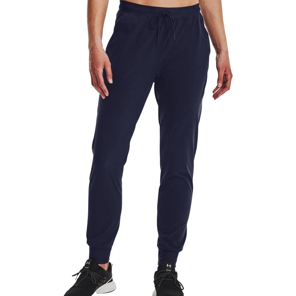 Under Armour Einfarbige Kordelzug-Hose mit Bündchen für Damen, lässig, marineblau 1348447-410