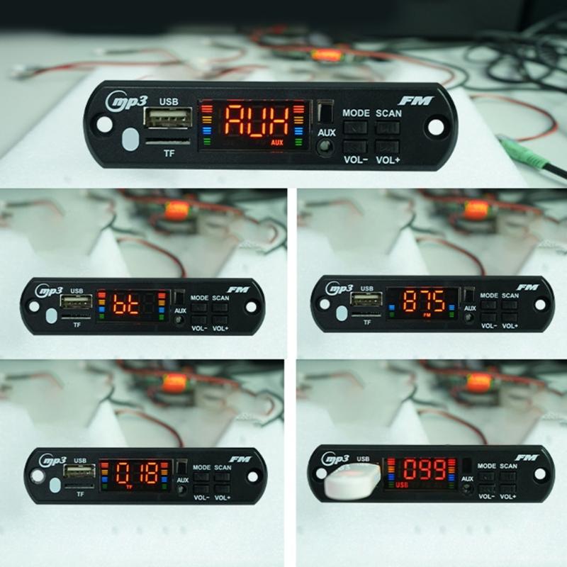 Decoding Module with Remote Control Bluetooth-compatible 5.0 Car MP3 Player USB Decoding Module 2x40W Amplifier