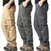 Herren Locker Gerade Beine Outdoor Baumwolle Freizeit Arbeits Hose, Große Größen, Herbst.