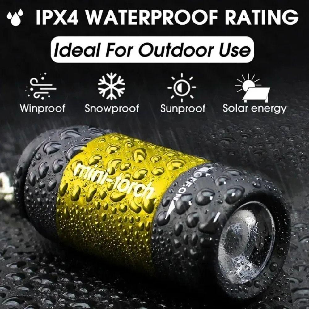 Bright Outdoor Flashlight Keychain USB Rechargeable Pocket Emergency Lamp  For Outdoor