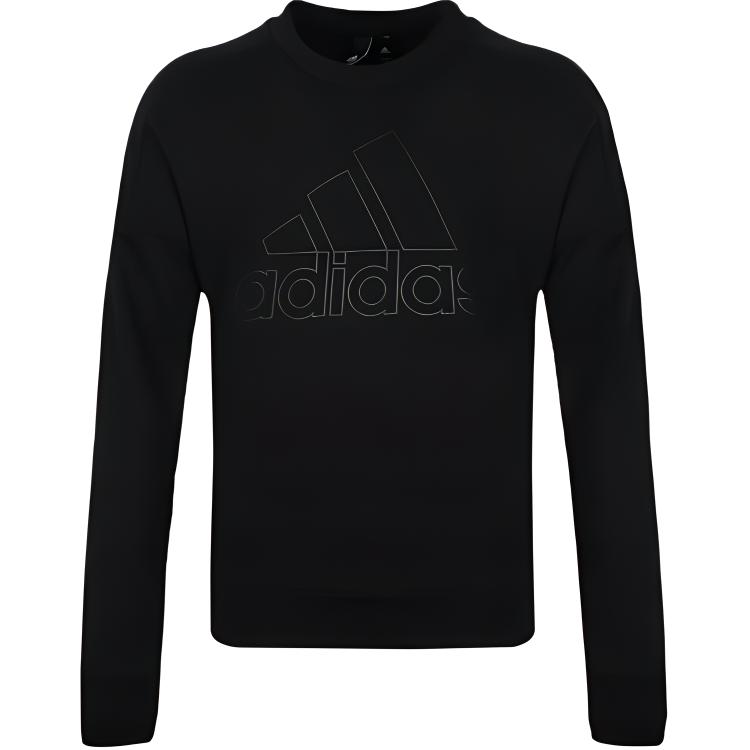

Adidas Логотип Принт Спортивный Значок С Длинным Рукавом Толстовка С Круглым Вырезом Мужская Толстовка Черный CW3542 L