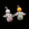 10 Delicate Angel Drop/Round Pearl Alloy Beads Pendants Charms Mixed Colors Gift Making Accessories