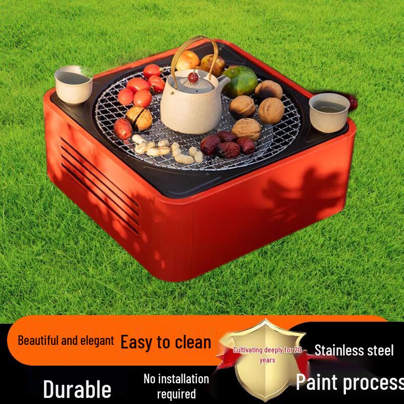 Portable Multi-functional Charcoal BBQ Grill Set