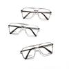Double Beam Metal Square Saddle Nose Pad Glasses Men'S Literary And Retro Large Frame Flat Mirror Women'S Large Frame Mirror