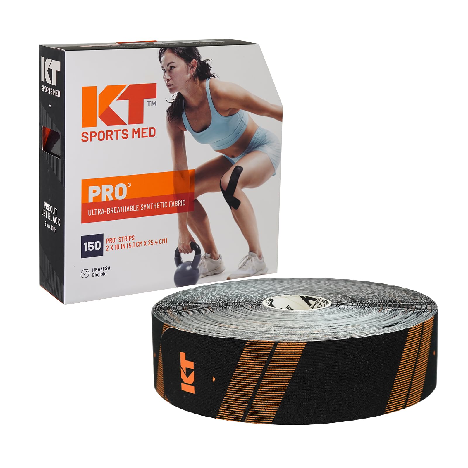 

KT TAPE Kinesiology KT TAPE Jumbo 150 Jet Taping, PRO, Roll, Sheets, Black, KTPR150/JB