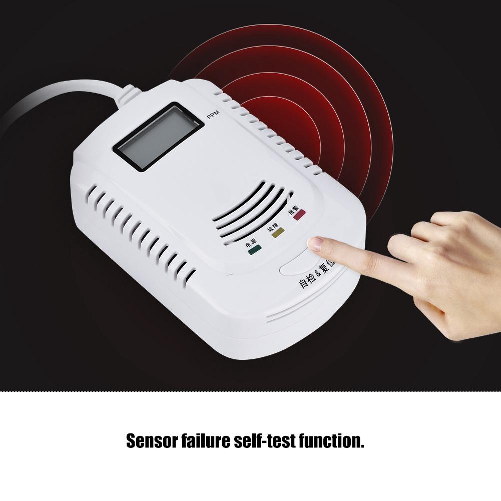 Combustible Gas Detector Live Action Speech LED Display Alarm Combustible Gas Leakage Sensor