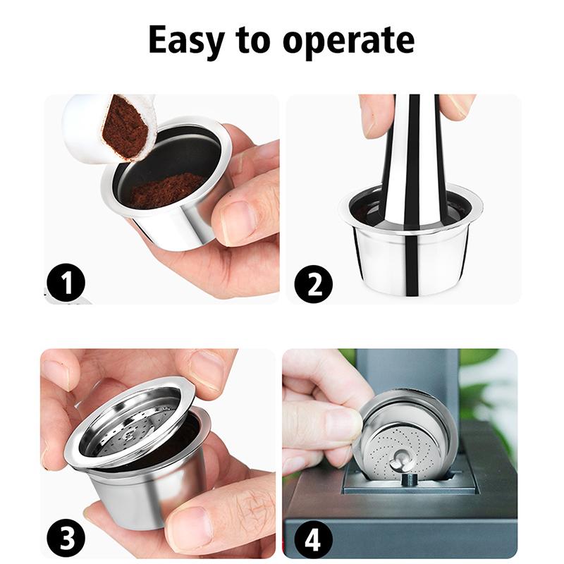Coffee Capsule Stainless Steel Reusable Coffee Pods For Aldi Expressi Tchibo Cafessimo&K Fee Aldi Expressi Coffee Machine