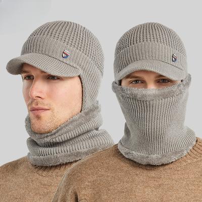 Winter Hat Men's Hat Ear Protection Cold-Proof Warm Knitted Hat Wool Hat