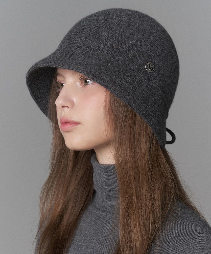 Hwaiteusaenjeu Lambswool Ribbon Bonnet Hat Grass (5 Colors)