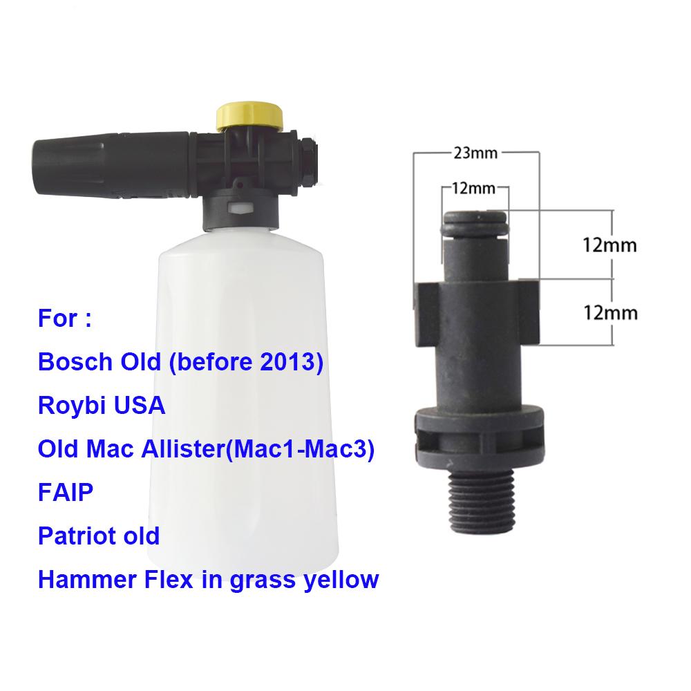 750ML Snow Foam Lance High Pressure Washer Foam Bottle For Karcher Huter Alto AR Lavor Nilfisk Faip Makita Patriot Car Washer