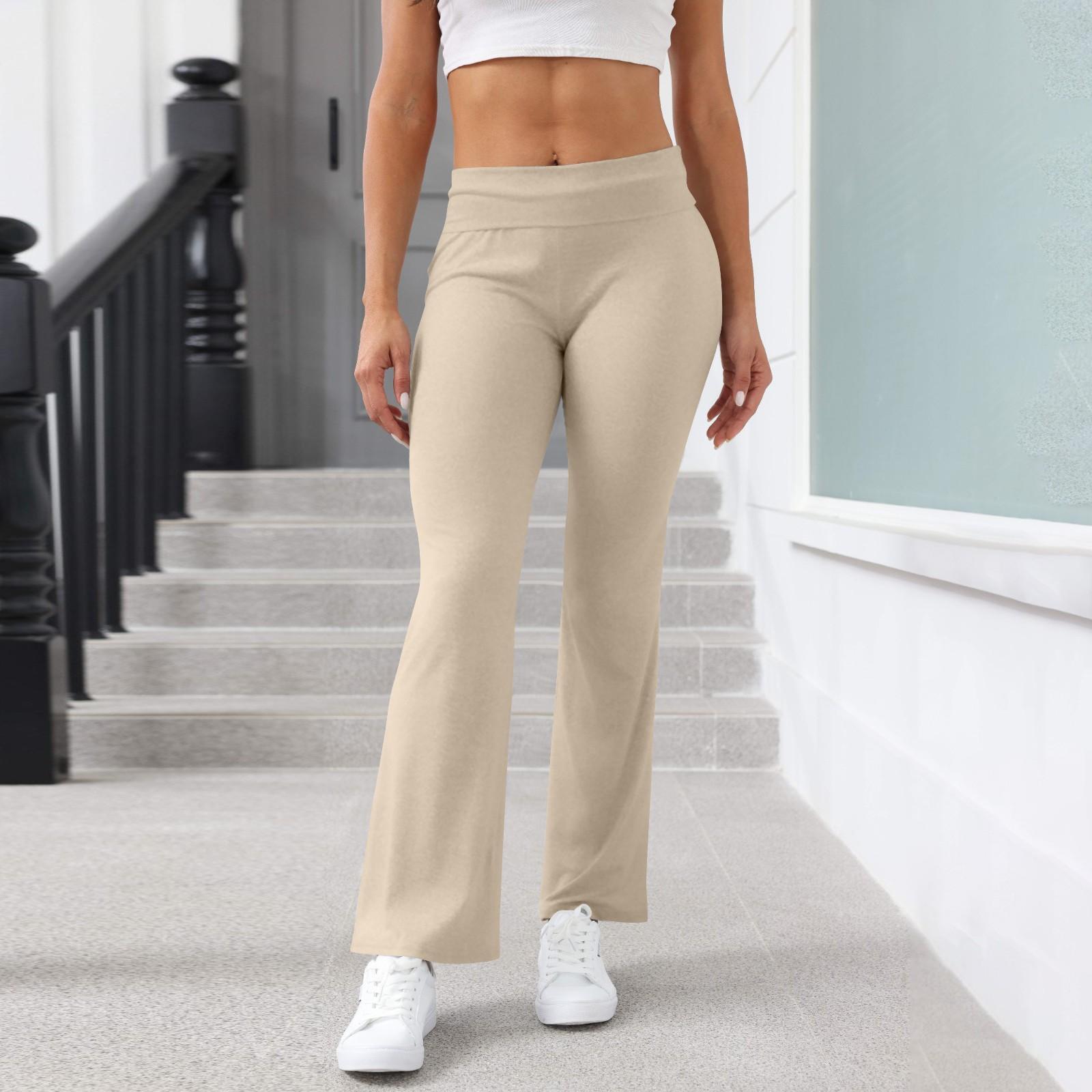 

Женские модные однотонные облегающие брюки-клеш с низкой талией и эластичной резинкой на талии L хаки