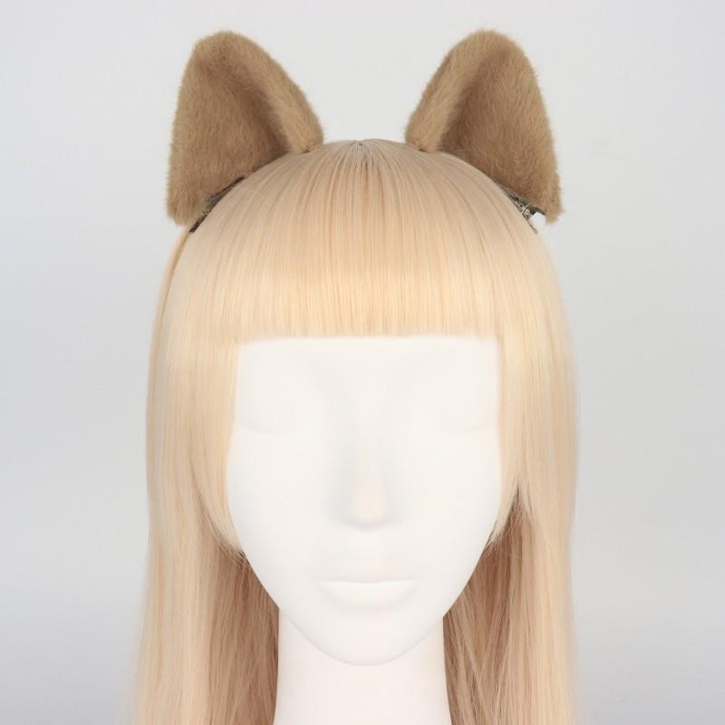 Handgefertigtes Plüsch-Katzenohren-Haarband Lolita-Mode Tierohren-Haarspange Unisex-Accessoire